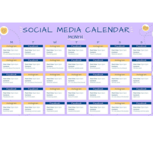 Social Media Calendar